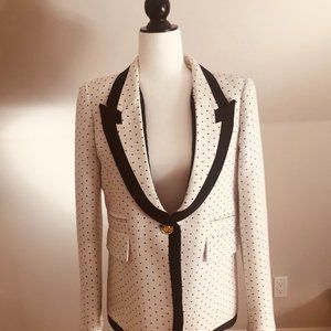 Smythe Black and White Pindot Blazer